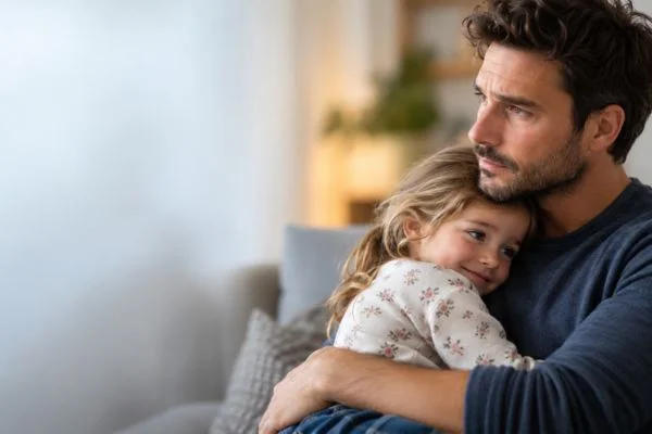 image of man and his child Harlow